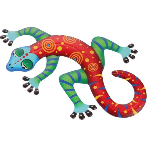 Metallene Gecko Wandbehang Dekoration aus Eisen Einzigartige Wandanhänger for (1/5)