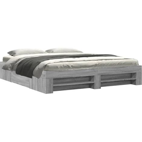 Maison Exclusive - Giroletto senza Materasso Grigio Sonoma 180x200 cm Truciolato (1/5)