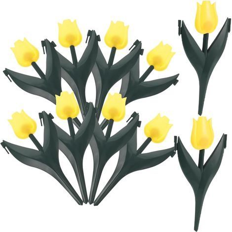 10 Pièces décoration de clôture Décoration de Jardin clôture de Jardin Jardinage et de Cour Bordure de pelouse Bordure de décor de Parterre de Fleurs PVC Yellow (1/5)