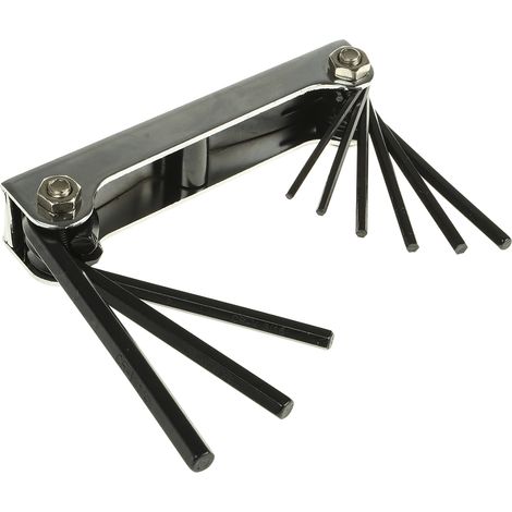 Jeu de clés Allen RS PRO 1/4 in, 1/8 in, 3/16 in, 3/32 in, 5/32 in, 7/32 in, 5/64 in, 7/64 in, 9/64pouce 9 pièces ( Prix pour 1 Jeu )