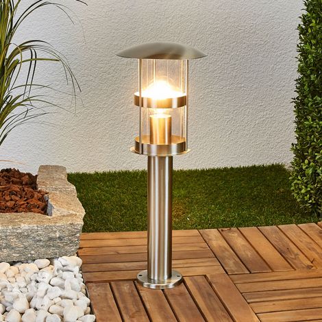 [GEBRAUCHT] B-Ware Lindby Noemi Edelstahl Sockellampe Wegeleuchte Gartenlampe Lampe E27 Edelstahl
