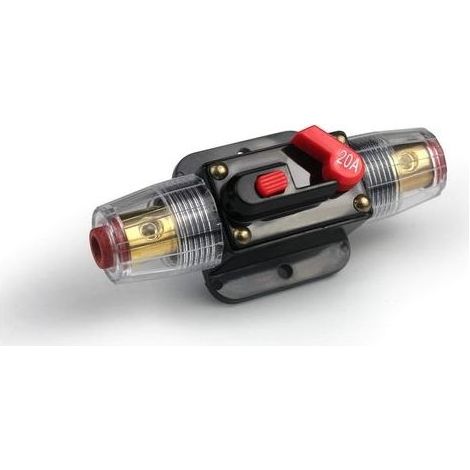 Disyuntor automático de 20A para protección de coche 12V - 24V DC con interruptor de reinicio manual de fusible (1/5)