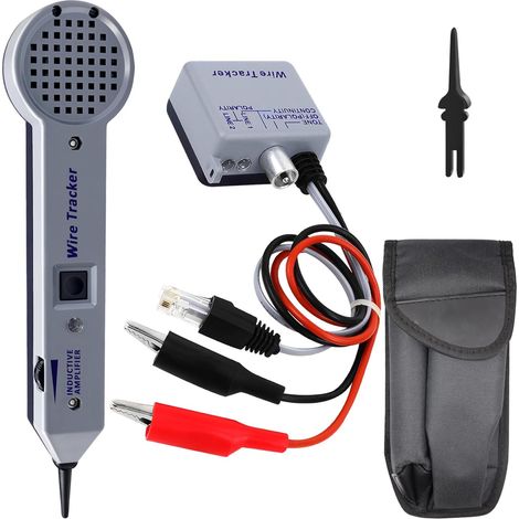 Tone Generator Kit, Wire Tracer Circuit Tester, 200EP High Precision Wire Tester Kit, Multi-Tone Cable Test Kits with Inductive Amplifier for Network Cables