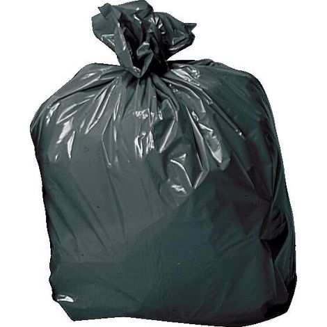 Sacs poubelles noirs à soufflets 50 litres 400x780 mm épaisseur 30µ rouleau de 20 sacs