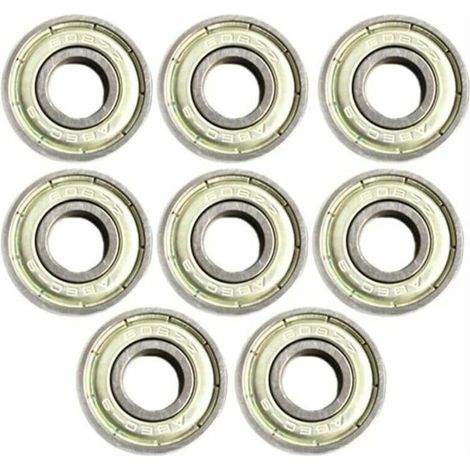 Lot de 8 roulements à roulettes scellés 608ZZ (ABEC11) en acier inoxydable - Lot de 8 roulements à roulettes scellés 608ZZ (ABEC11) en acier inoxydable (1/5)