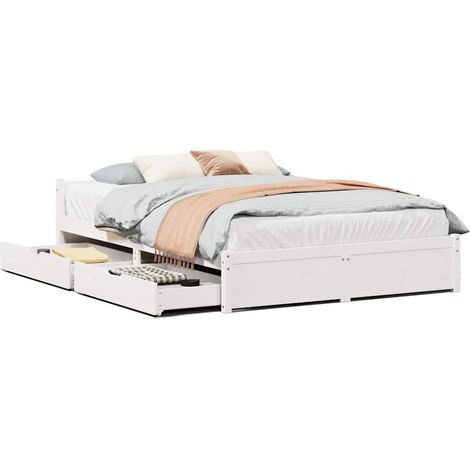 Maison Exclusive - Letto senza Materasso Bianco 120x200 cm Legno Massello di Pino