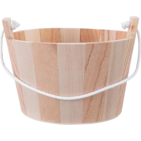 Seau de Sauna en Bois Naturel, Capacité Moyenne 5l (1/5)
