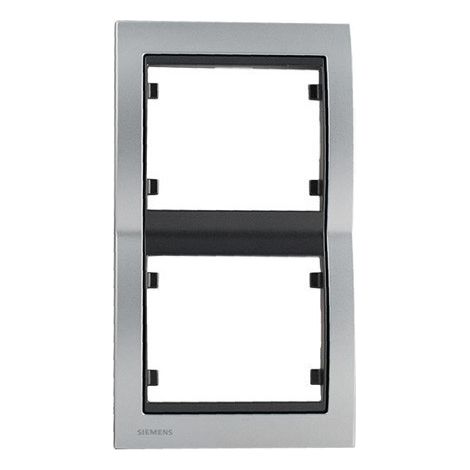 SIEMENS Plaque Double Verticale Métal Aluminium Delta IRIS (1/2)