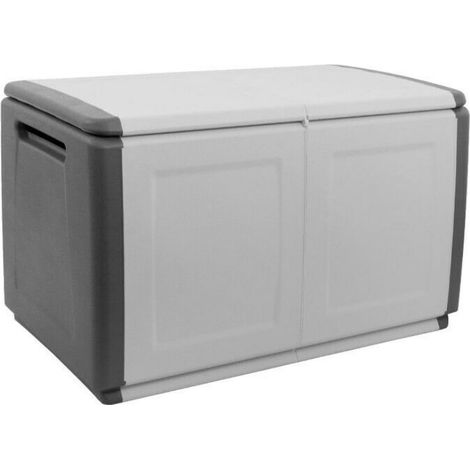 Baule cassapanca 2 posti portatutto 96x53x57 cm in resina giardino garage casa