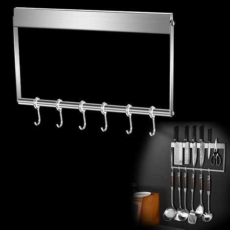 Portacoltelli da cucina magnetico da parete da 40 cm con magnete extra forte, portacoltelli magnetico in acciaio inossidabile per riporre coltelli, utensili da cucina e utensili (1/5)