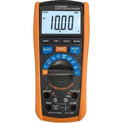 Testeur De Résistance D'isolement Numérique True RMS AC DC Multimètre Diode Moteur Contrôle Clips Maintien Des Données Alarme (1/5)