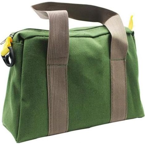 Petite sacoche à outils, sac de rangement en toile, sacoche à outils à large ouverture, poche zippée, sac multifonction, grande capacité (1/5)