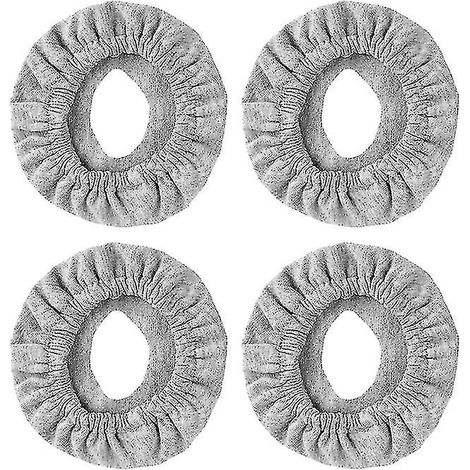 Lot de 4 housses de masque CPAP faciales complètes, réutilisables, en coton doux, grises (1/5)