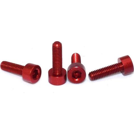 7075 Aluminium Alloy Cup Head Hex Socket Screws Model Hexagon Bolts M3x6/8/10mm M310mm  Red (1/4)