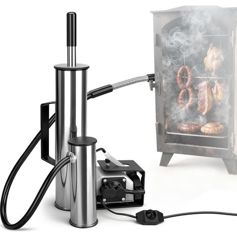 Générateur de Fumée Froide avec 25W Pompe à air, Vitesse Réglable, Collecte le Goudron, avec Poignée Résistante à La Chaleur pour Fumoir Fumage Viande Poisson, BBQ