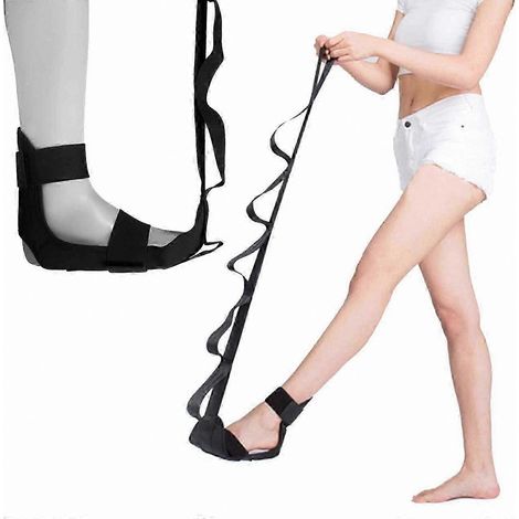Écarteur de cheville ajustable avec boucle pour soulager la fasciite plantaire et la tendinite d'Achille - Sangle de yoga pour les étirements et le soutien de l'équilibre. (1/5)