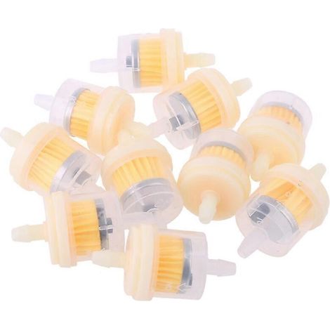 10 filtres à essence transparents en ligne pour moto et scooter, tuyau de 4 mm (4/25'), neufs.