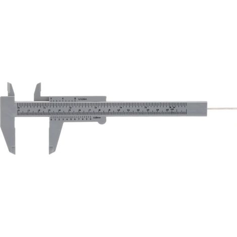 Bamjour Caliper Vernier, Précision de 150 Mm Plastic 0,05 Mm de Mesure de Mesure Scale de Règle de Règle Machiniste Sature Sature pour les Plans pour les Architectes, le Dessinateur, les étudiants. (1/5)