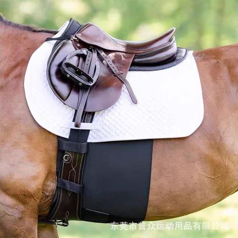 Tapis de selle Rhinegold Velvet Hexagon GP pour poney, noir (1/2)