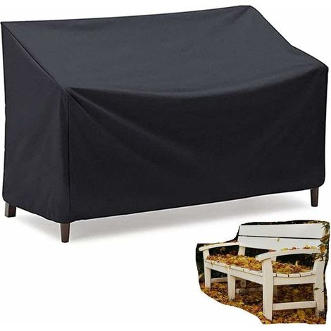 AGE SR Housse de banc, Housse de banc de jardin imperméable, Housse de banc 2 places, Housse de mobilier de jardin pour banc de patio extérieur, tissu oxford 210D enduit de PU argent (1346689cm) (1/5)