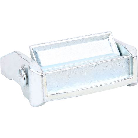 Boucle en alliage de zinc pour sangles d'arrimage robustes, boucle à cliquet de tension fixe (zinc blanc 50 mm) (1/5)