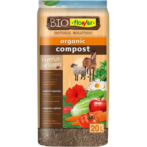 Sustrato Compost orgánico BioFlower 20 l