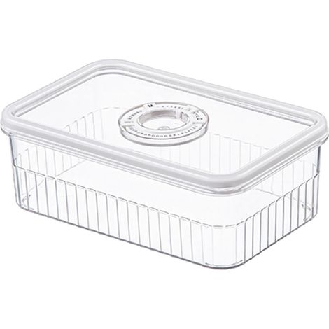 Boîte De Rangement pour Réfrigérateur avec Couvercles, Conteneurs De Stockage De Nourriture pour Réfrigérateur Scellés Transparents en Plastique pour Fruits Et Légumes(S) (1/5)