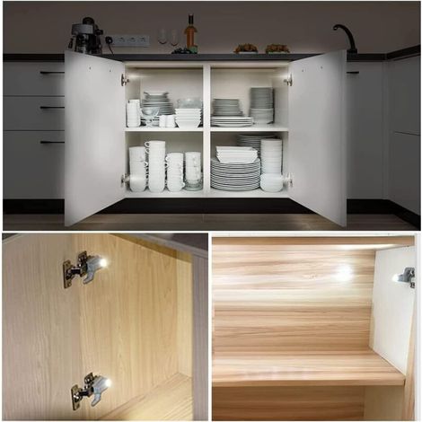 10 Pièces Lampe LED avec Capteur de Mouvement pour Placard, Armoire, Cuisine et Penderie – Veilleuse Automatique sans Fil (1/5)