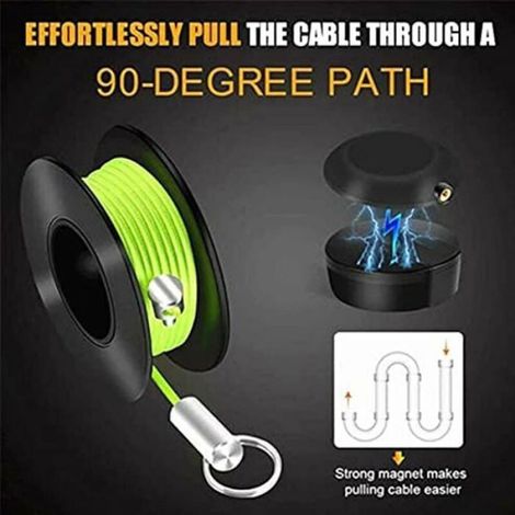 Kit D'enfilage De Câble - Câble Aimanté 3,5 M - Pour Tuyauterie Électrique Et Installation De Câbles - 1 Pièce (1/5)