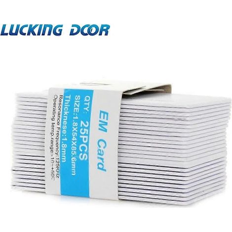 Cartes de contrôle d'accès, 25 cartes/lot, RFID 1,8 mm, carte EM 125 kHz, carte d'identité, carte RFID pour le contrôle d'accès et la gestion du temps de présence. (1/5)