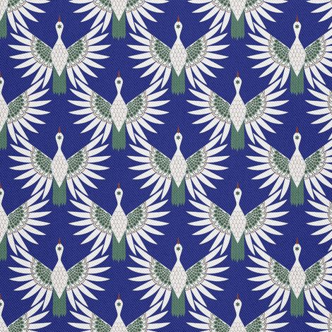 Dekostoffe exterior Oxford - Motiv Art-Deco-Storch (1/5)