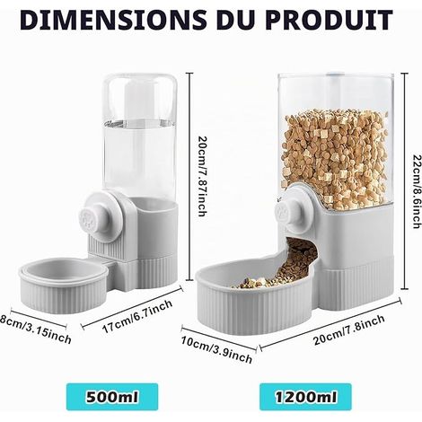 ML Distributeur d'eau Automatique pour Lapin, Distributeur d'eau Automatique pour Oiseaux, Abreuvoir Et Alimentateur Automatique, Biberon Lapin, Mangeoire à Eau Automatique Lapins (1/4)