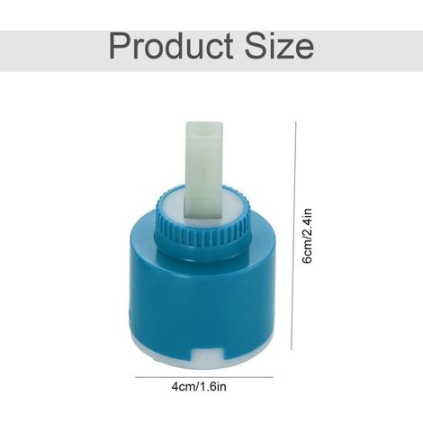 Set di 2 serpentine per rubinetto acqua calda e fredda - 40 mm - Cartuccia in ceramica per miscelatore da cucina o bagno (1/4)