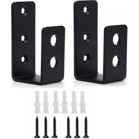 Pack Heavy Duty Steel Door Brackets, U-Shaped Brackets for Open Bar Frames, U-Shaped Security Bars YMYNY (1/4)