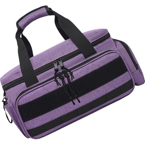 Sac de transport à outils avec poignée rembourrée avec large ouverture et fermeture éclair bidirectionnelle, organiseur de travail avec bandes élastiques, sac de rangement portable avec cordon (1/5)