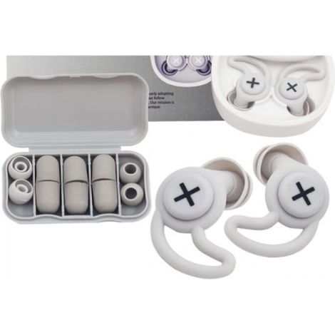 Earplugs, Grey, Reusable and Washable Silicone Earplugs for Sleeping, Noise Reduction and Ear Protection