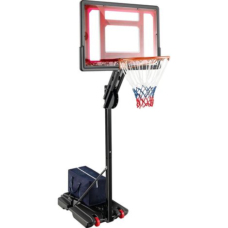 10FT Basketball Backborad Hoop Net Set 1.55-3.1M Adjust Basketball Goal System (1/5)
