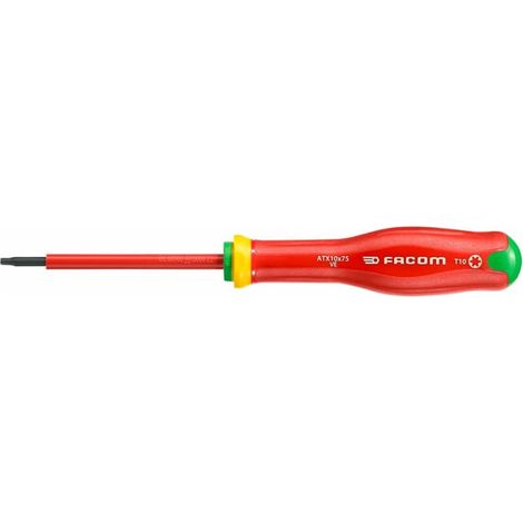 Facom Tournevis PROTWIST isolé 1000V, TX 10 ATX10X75VE