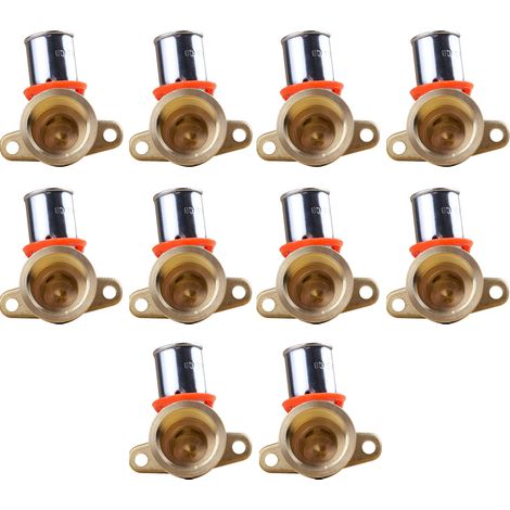 Lot de 10 raccords à sertir Coude avec base PER Ø16x1,5 - Femelle fixe 1/2" (15/21) - IBP Bänninger (1/5)
