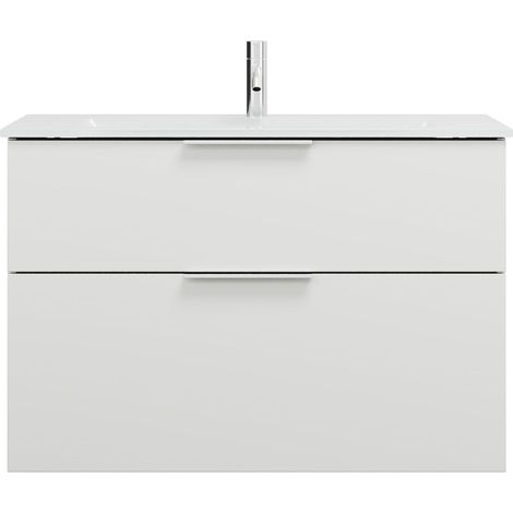burgbad Eqio lavabo de cristal con mueble bajo para lavabo,