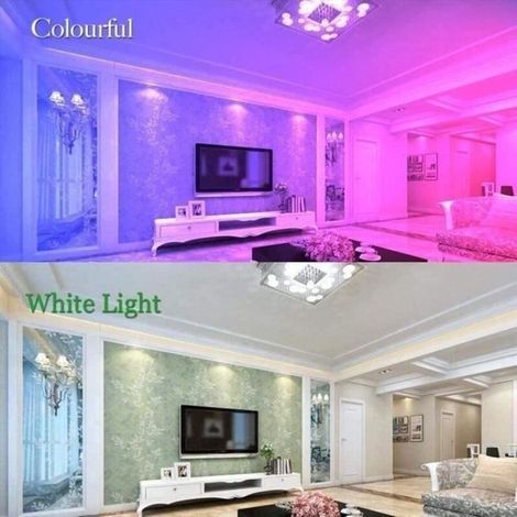 Ampoule Led Couleur Changement de couleur Ampoule 10W Baïonnette B22 RGBW Dimmable LED Ampoules,12 choix de couleur (Lot de 2) LBQ7 (1/3)