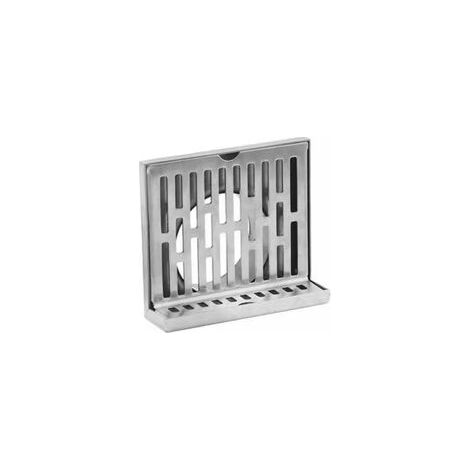 Siphon de sol en forme de L en acier inoxydable 304, montage latéral, adapté aux balcons, salles de bains et angles, et compatible avec les tuyaux de 110 mm. (1/3)