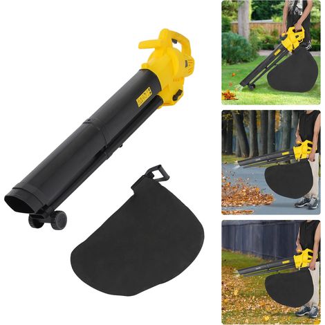 Souffleur de feuilles sans fil, vitesse de soufflage de 120 MPH, capacité de batterie de 2000 mAh, dimensions de 35 x 10 x 8 pouces, léger 4,5 lbs, temps de charge rapide (1/5)