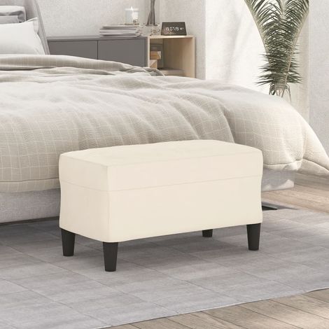 Banc/Banquette/Siège moderne, pour Cuisine, Salle à Manger, Salon Crème 70x35x41 cm Velours NKK99729 (1/5)