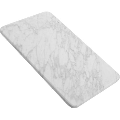 Plateau Rond en Marbre Blanc Naturel 25x15 Cm avec Patins Antidérapants, Organiseur Polyvalent pour Salle de Bain et Comptoir Cuisine, Support Décoratif pour Parfums et Bijoux'-'-