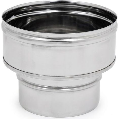MAKA Raccordo Piatto Femmina-Femmina FF Canna Fumaria Acciaio Inox Ø 350 (F) → Ø 300 (F) (1/5)