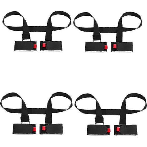 Lot de 4 sangles de transport réglables pour skis et bâtons, bandoulière pour porte-skis (1/4)
