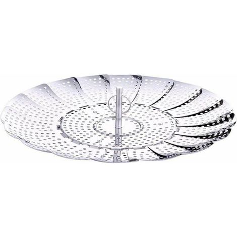 Cuiseur Vapeur - Acier Inoxydable 18/10 - Pliable Réglable pour Casseroles - Poignée Coulissante Anti-Chaud - 1 Pièce (1/4)