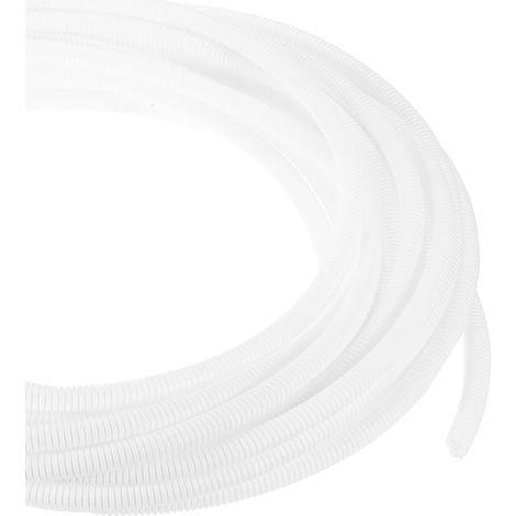 15m Gaine Fendue Tubulaire 12,7mm pour Animaux de Compagnie Blanc (1/5)