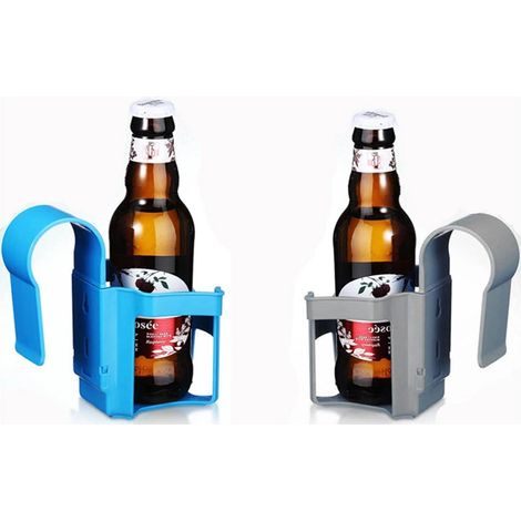 Porte-gobelets robustes pour piscine, lot de 2, portables, accessoires de piscine pour fêtes au bord de la piscine hors sol, bleu et kaki (1/4)